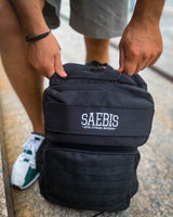 Lifestyle Rucksack schwarz mit drei Fächern by SAEBIS®