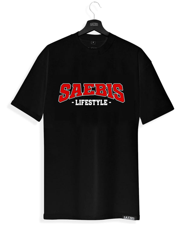 SAEBIS® 90's Lifestyle Damen Oversized T-Shirt schwarz