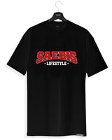 SAEBIS® 90's Lifestyle Damen Oversized T-Shirt schwarz