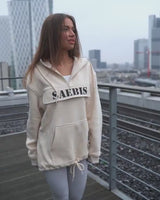 SAEBIS® Classic Damen Oversized Hoodie cremefarben