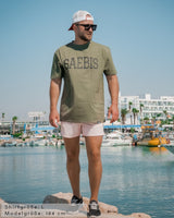 Lifestyle Herren T-Shirt olivfarben by SAEBIS®