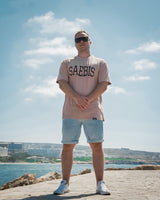 Lifestyle Herren Oversized T-Shirt rose by SAEBIS®
