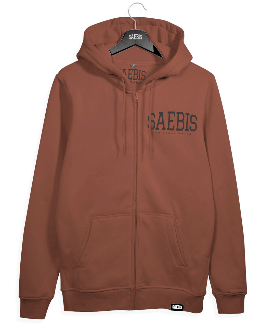 Lifestyle Herren Zip Hoodie mit Reißverschluss Bären-braun by SAEBIS®