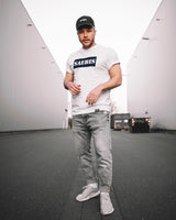 SAEBIS® Black Box Herren T-Shirt weiß