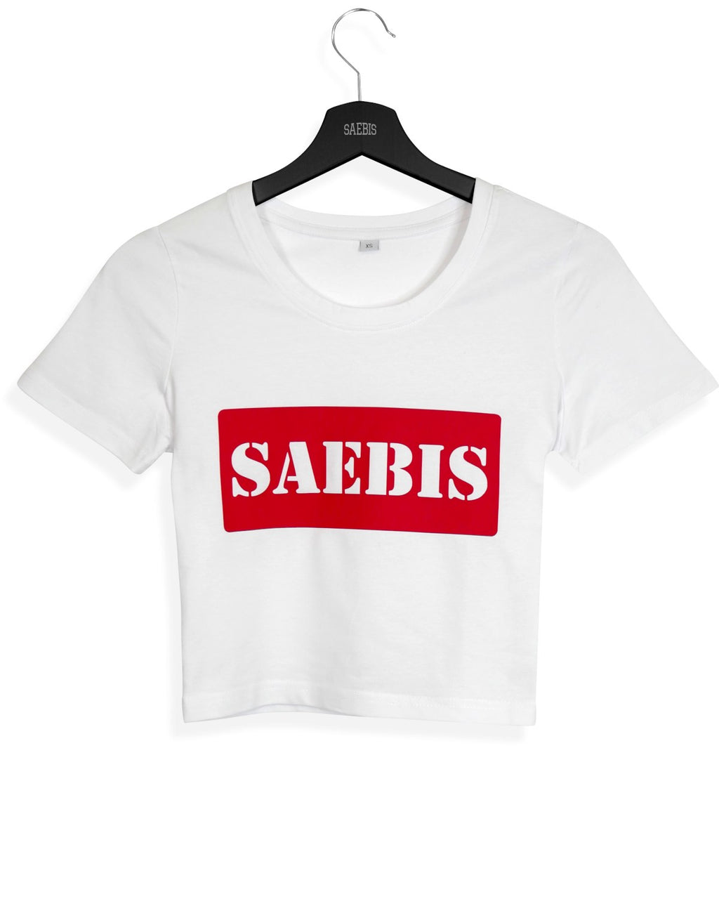 SAEBIS® Red Box Damen Crop Top weiß