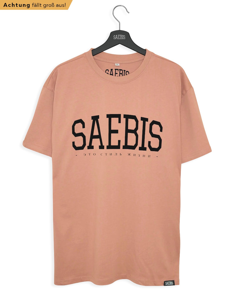 Lifestyle Herren Oversized T-Shirt sandfarben by SAEBIS®