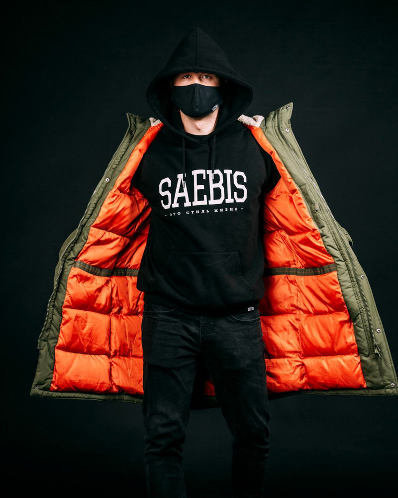Lifestyle Herren Hoodie schwarz by SAEBIS®