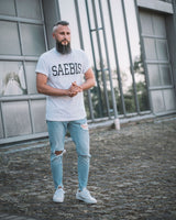 Lifestyle Herren T-Shirt weiß by SAEBIS®