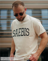 Lifestyle Herren Oversized T-Shirt cremefarben by SAEBIS®
