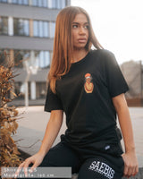 Matryoshka Damen Oversized T-Shirt schwarz by SAEBIS®