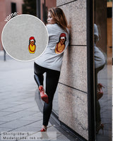 Matryoshka Damen Oversized T-Shirt grau by SAEBIS®