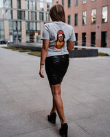 Matryoshka Damen Oversized T-Shirt grau by SAEBIS®