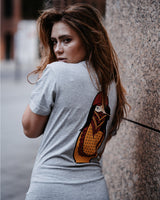 Matryoshka Damen Oversized T-Shirt grau by SAEBIS®