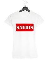 SAEBIS® Red Box Damen T-Shirt tailliert weiß