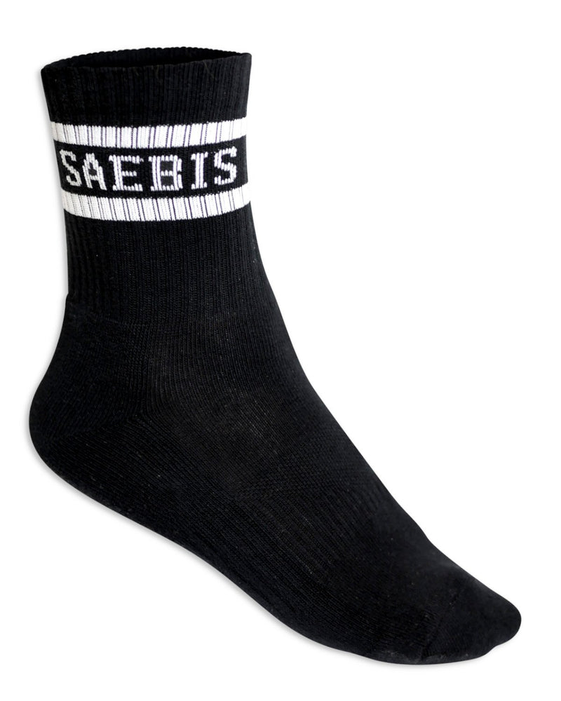 SAEBIS® 5er SET schwarze Sport Socken für Herren & Damen