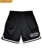 Lifestyle Herren Shorts schwarz mit weißen Streifen by SAEBIS®