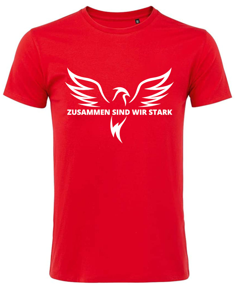 Sokol Herren Slim Fit T-Shirt rot No.2 - zusammen sind wir stark - by SAEBIS®