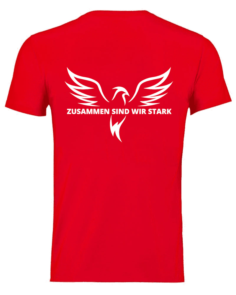 Sokol Herren Slim Fit T-Shirt rot No.3 - zusammen sind wir stark - by SAEBIS®