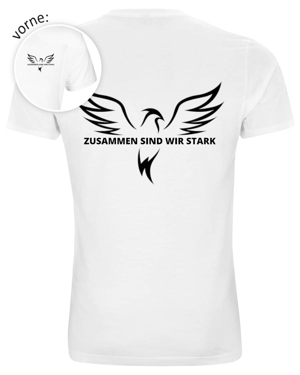Sokol Herren Slim Fit T-Shirt weiß No.3 - zusammen sind wir stark - by SAEBIS®
