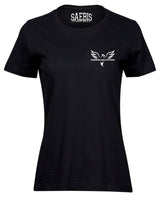 Sokol Damen T-Shirt tailliert schwarz No.3 - zusammen sind wir stark - by SAEBIS®