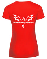 Sokol Damen T-Shirt tailliert rot No.3 - zusammen sind wir stark - by SAEBIS®