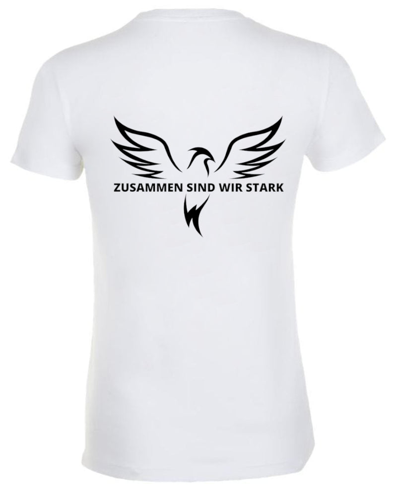 Sokol Damen T-Shirt tailliert weiß No.3 - zusammen sind wir stark - by SAEBIS®