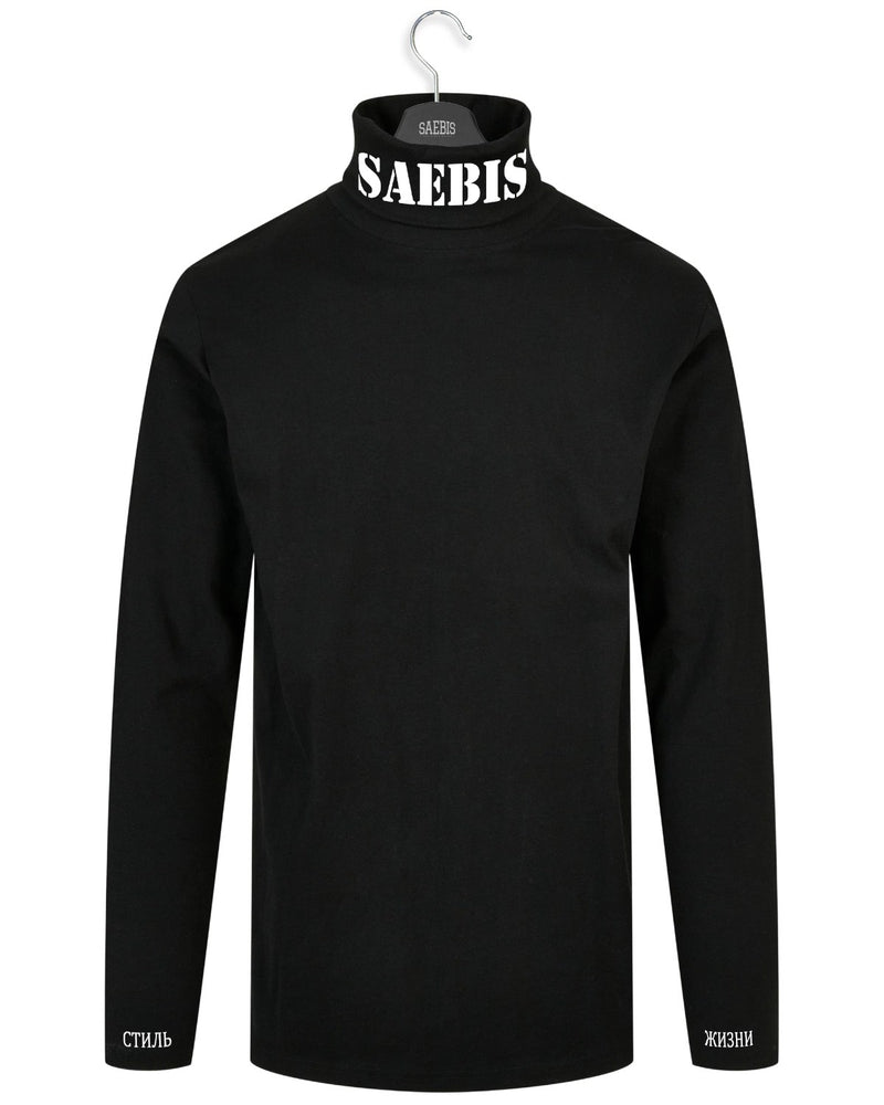 SAEBIS® Classic Damen Oversized Vodolazka mit Rollkragen schwarz