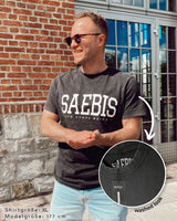 Lifestyle Herren T-Shirt washed schwarz by SAEBIS®