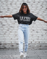 Lifestyle Damen Oversized T-Shirt washed schwarz by SAEBIS®