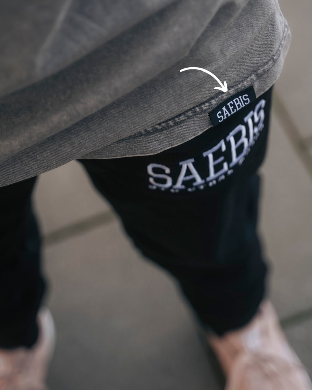 Lifestyle Damen Oversized T-Shirt washed grau/ weiß by SAEBIS®