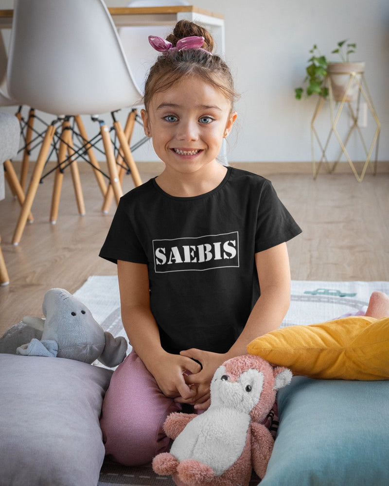 SAEBIS® White Box Classic Kinder T-Shirt schwarz