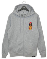 Matryoshka Damen Oversized Zip Hoodie mit Reißverschluss grau by SAEBIS®