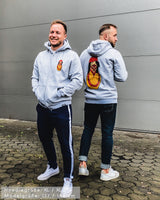 Matryoshka Herren Zip Hoodie mit Reißverschluss grau by SAEBIS®