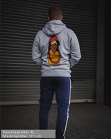Matryoshka Herren Zip Hoodie mit Reißverschluss grau by SAEBIS®