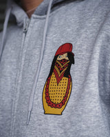 Matryoshka Herren Zip Hoodie mit Reißverschluss grau by SAEBIS®