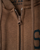 Lifestyle Herren Zip Hoodie mit Reißverschluss Bären-braun by SAEBIS®