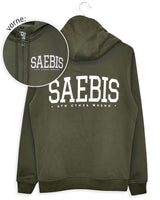 Lifestyle Damen Oversized Zip Hoodie mit Reißverschluss olivfarben by SAEBIS®