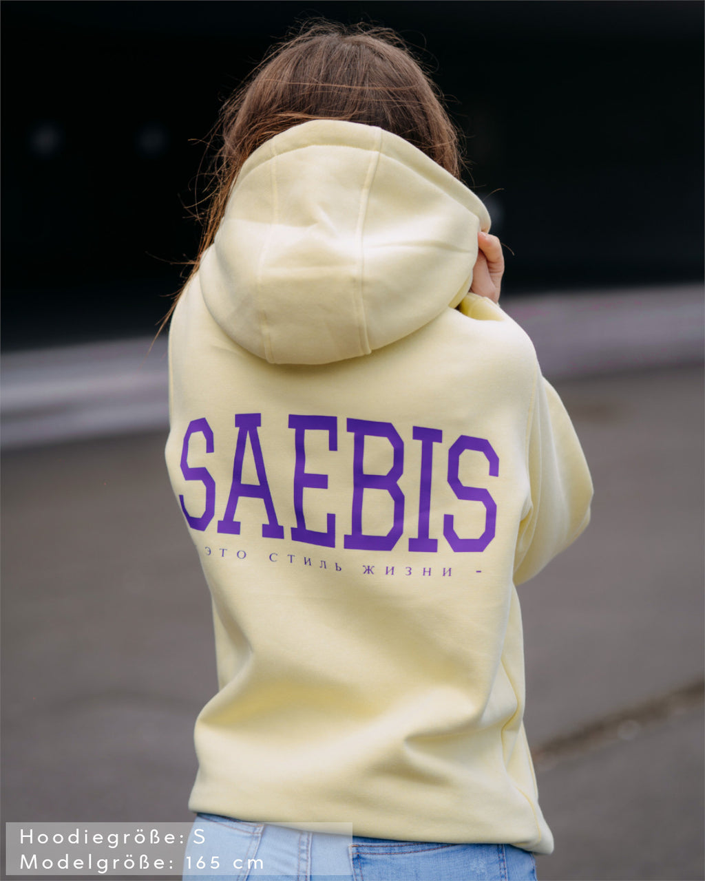 Lifestyle Damen Oversized Zip Hoodie mit Reißverschluss pastellgelb by SAEBIS®