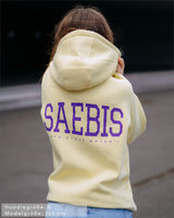 Lifestyle Damen Oversized Zip Hoodie mit Reißverschluss pastellgelb by SAEBIS®