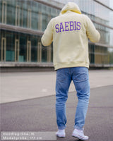 Lifestyle Herren Zip Hoodie mit Reißverschluss pastellgelb by SAEBIS®