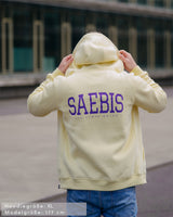 Lifestyle Herren Zip Hoodie mit Reißverschluss pastellgelb by SAEBIS®